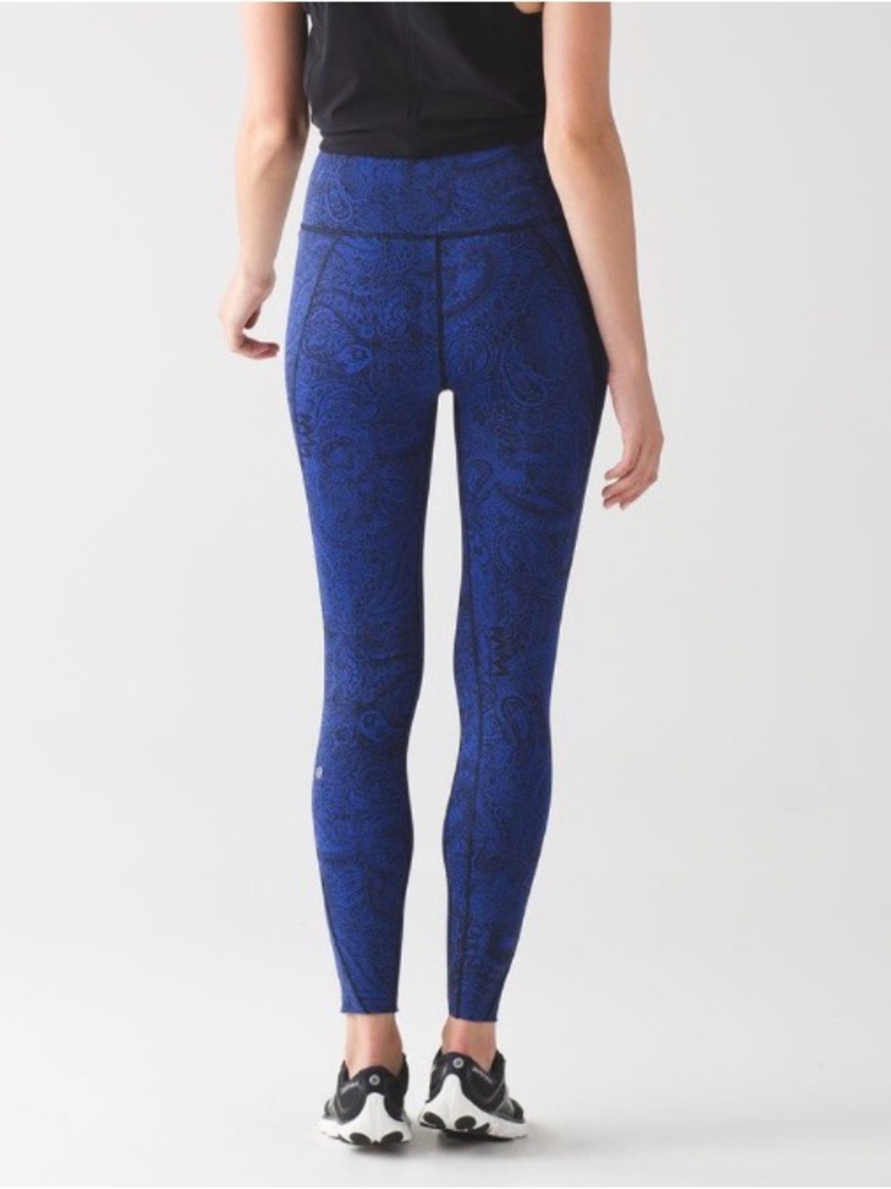Lululemon Like Nothing 7/8 Tight Antique Paisley Sapphire Blue Black Sz. 6